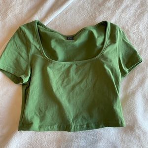 Green Crop top